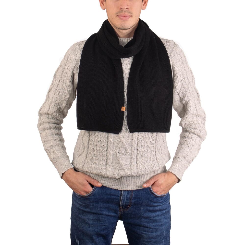 6404 Alpaca blend scarf, 'Cozy Ebony'